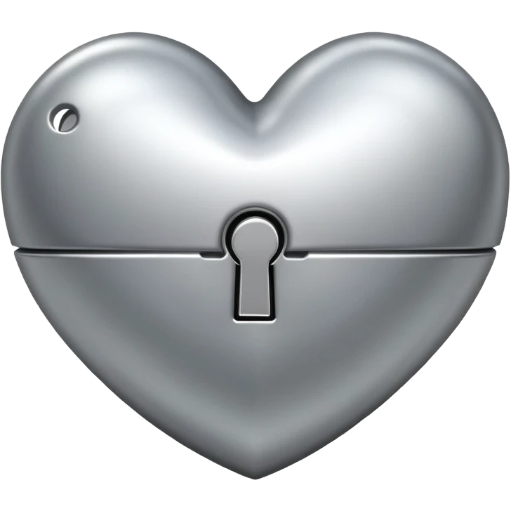 Locked heart silver emoji