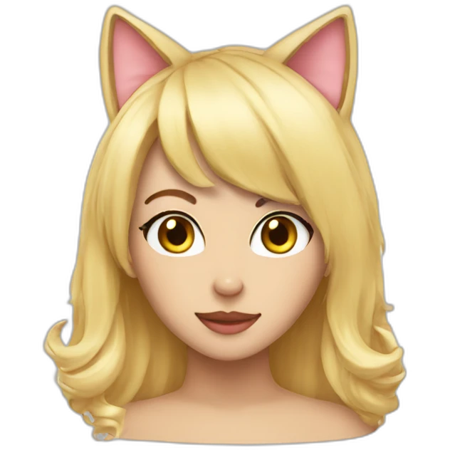 sexy blonde cat ears emoji