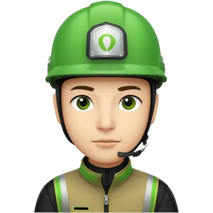 ojek online driver, using motorbike, the helmet is green. green jacket, not green motorbike (maybe a black jacket with green stripes just a little) then please make the driver not looking at "camera". the first one is good. but can you make the driver just look at the road not looking at me emoji