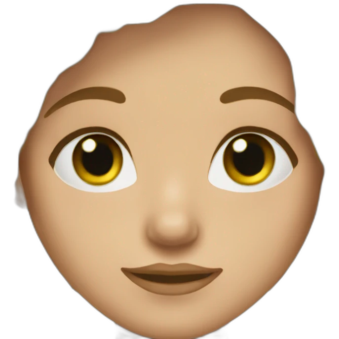 Brunette with long layered hair gold nose ring green eyes woman emoji