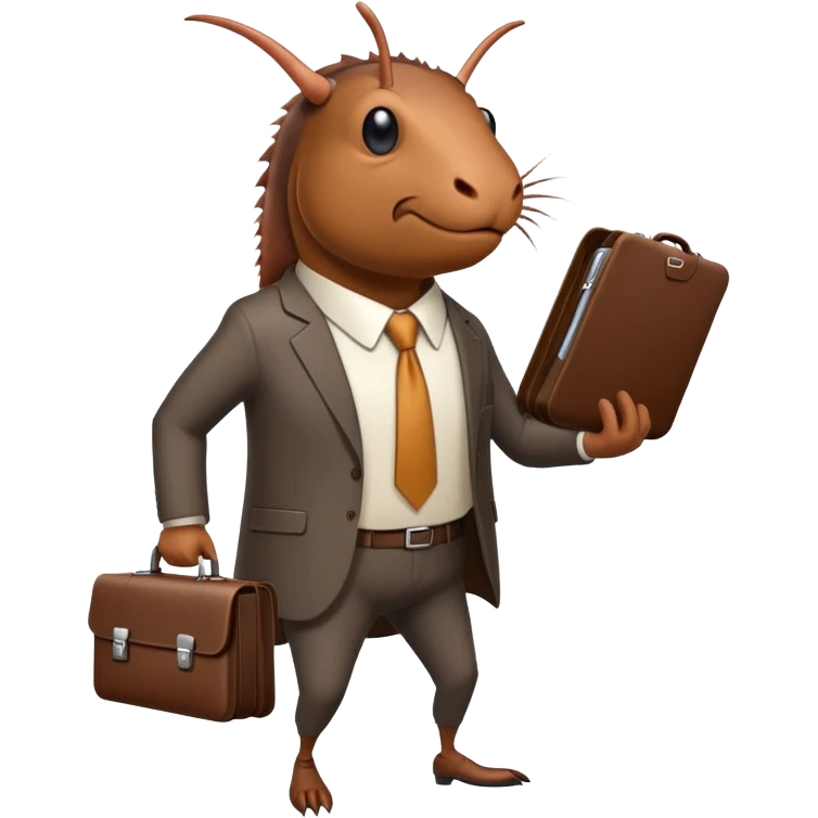  roach with a business suit and briefcase  emoji