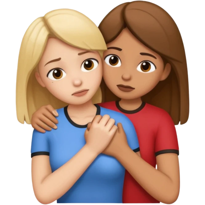 girl putting friend in choke hold emoji