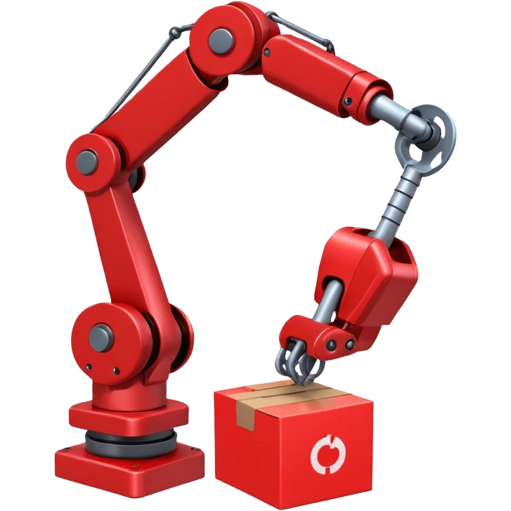 robot arm which is picking block in box emoji