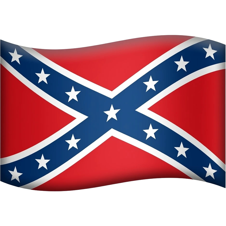 Dixie Flag, red with blue bars emoji
