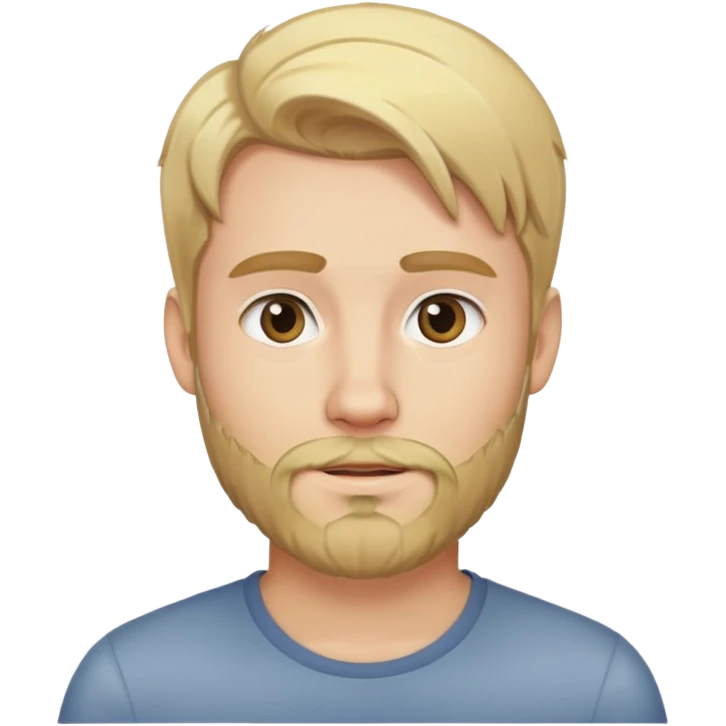 young man with blonde hair and medium beard emoji