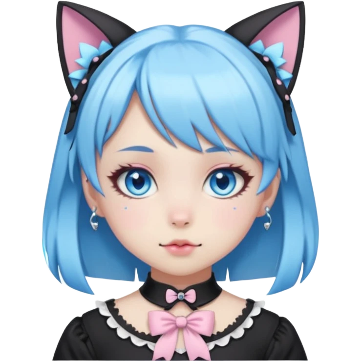 Pastel Kawaii Cute Beautiful Elegant Pretty Anime Punk Lolita Catgirl emoji