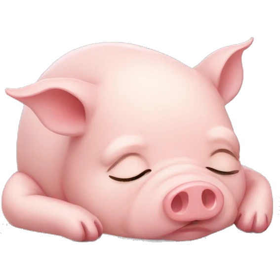 Piggy girl sleep emoji