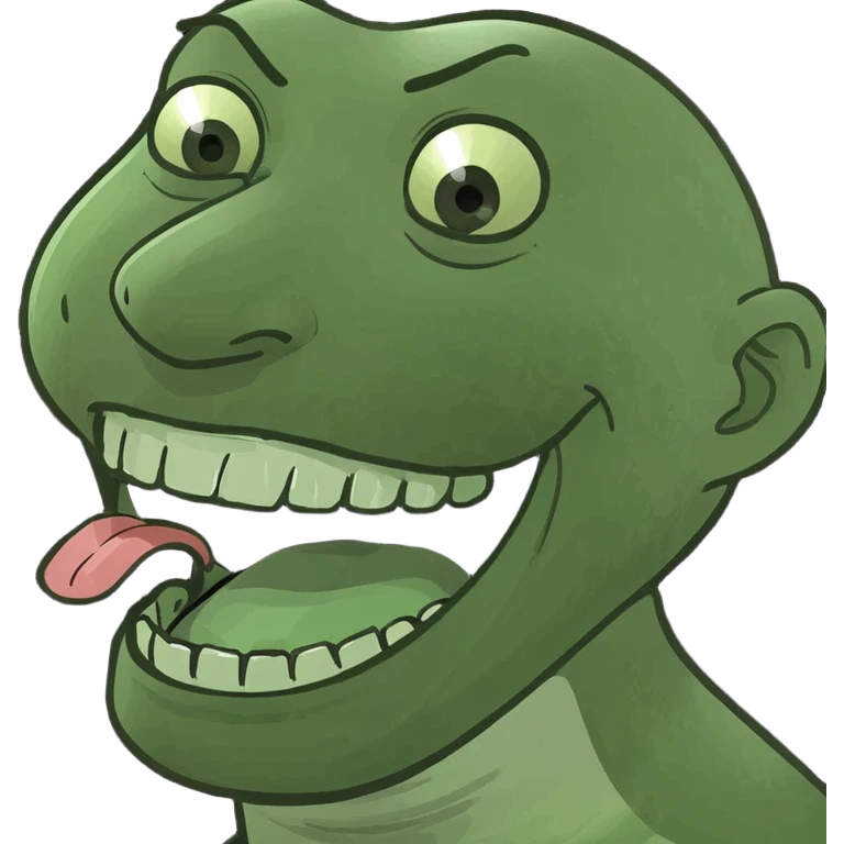 guy choking himself while laughing  emoji