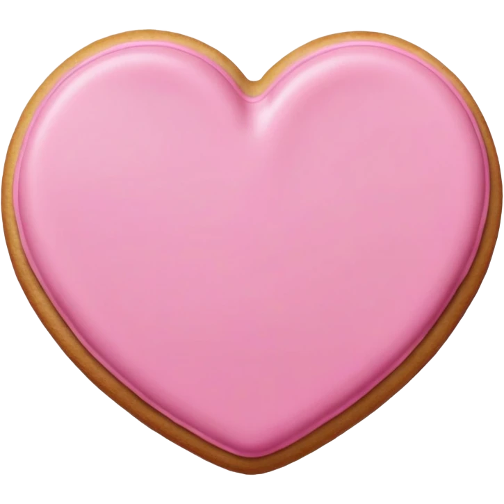 heartshaped pink cookie emoji