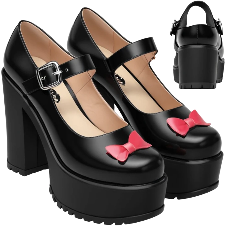 Koi footwear mary jane platform shoes emoji