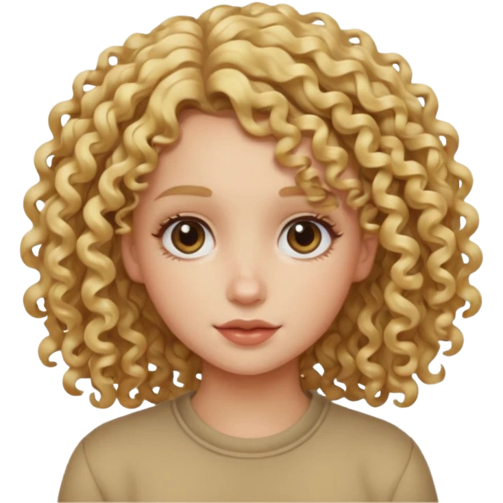 iOS 18 aesthetic Curly blondie girl emoji