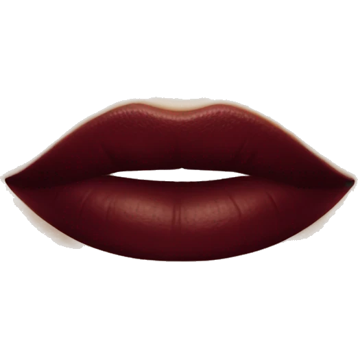 dark red lip stain emoji