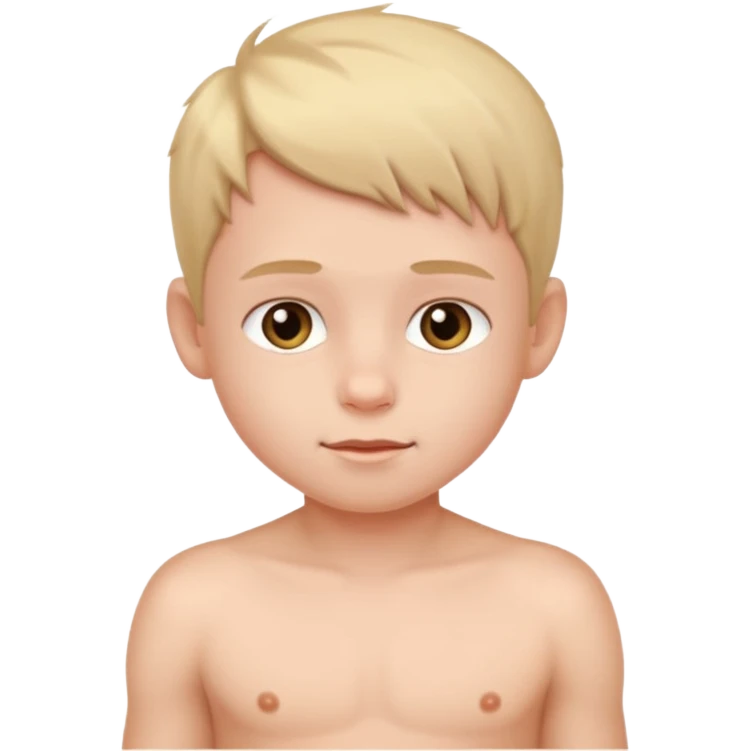 Cute Child without shirt, not underwear emoji