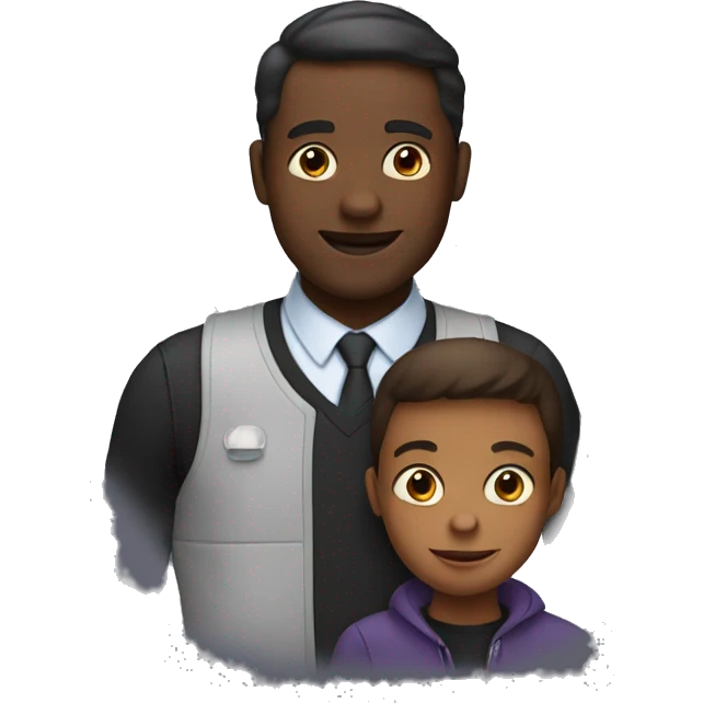 Black emoji with a dad  emoji