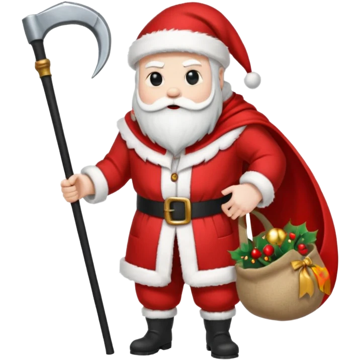 The reaper dressed as santa emoji