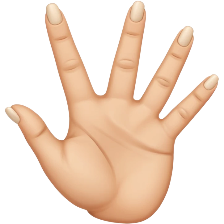 hand emoji with index and middle fingers up, other fingers down emoji