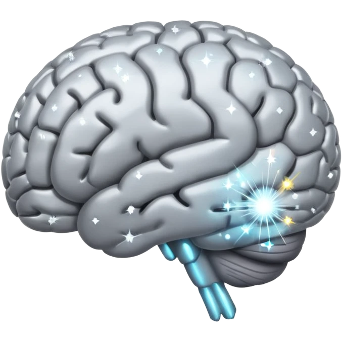 brain with sparkles emoji