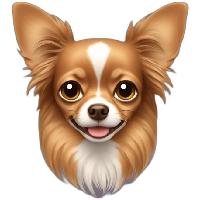 brown chihuahua with long hair emoji