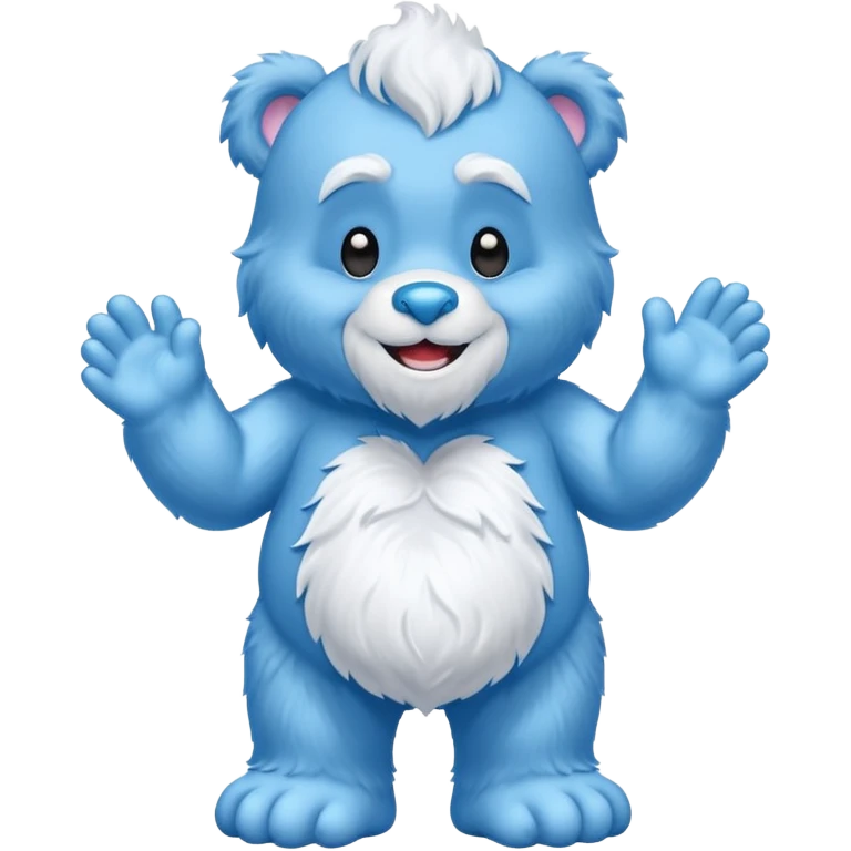 blue care bear yeti emoji