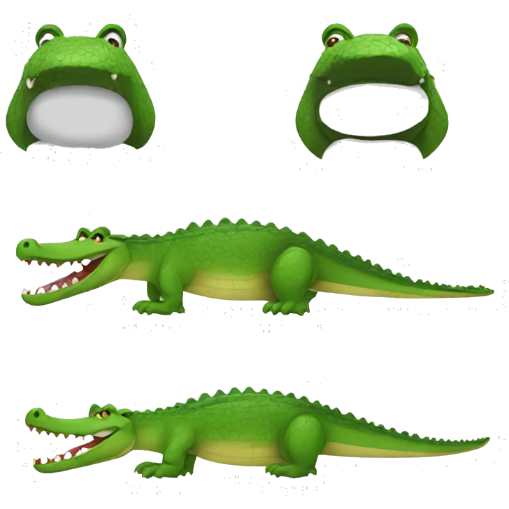 crocodile with bow emoji