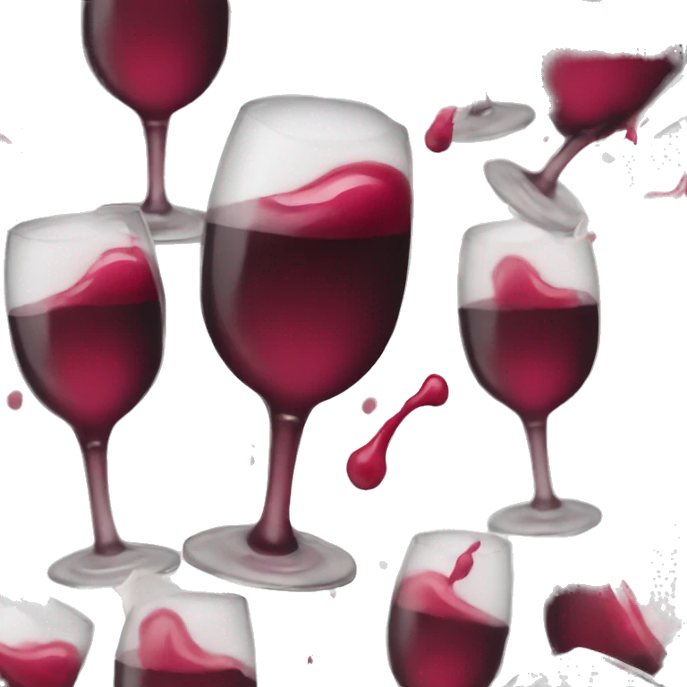 glass of wine with lipstick stain emoji