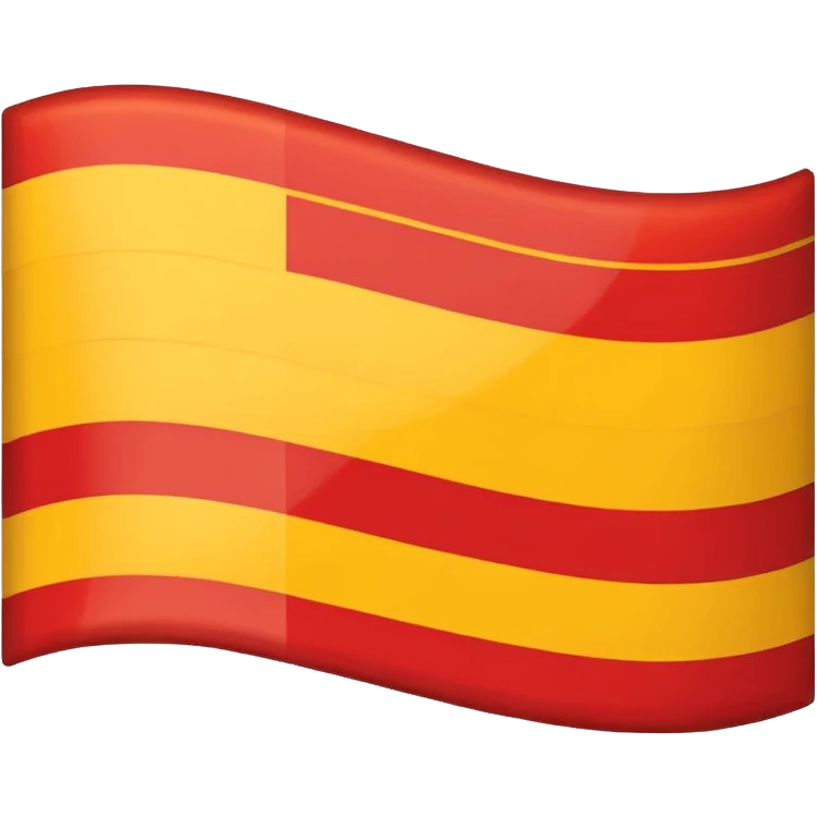 Flag emoji with 1:1 yellow red colour emoji