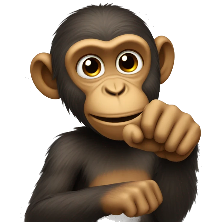 monkey holding up finger emoji