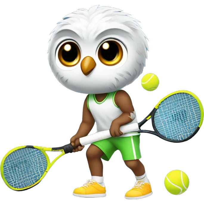 Baby owl tennis player emoji