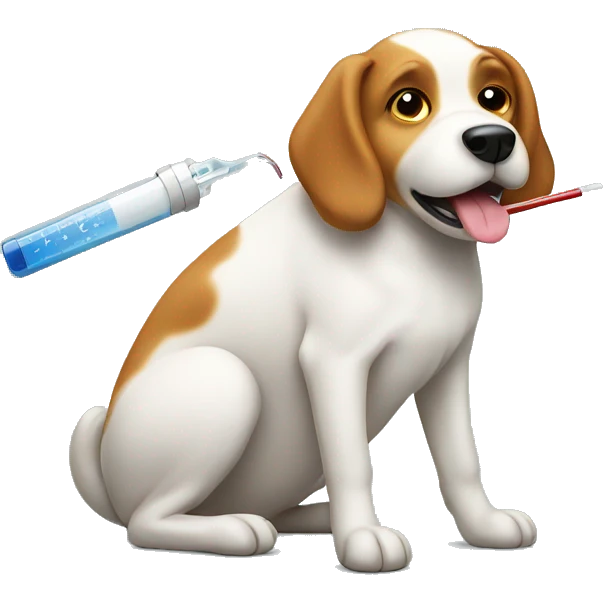Dog with thermometer emoji
