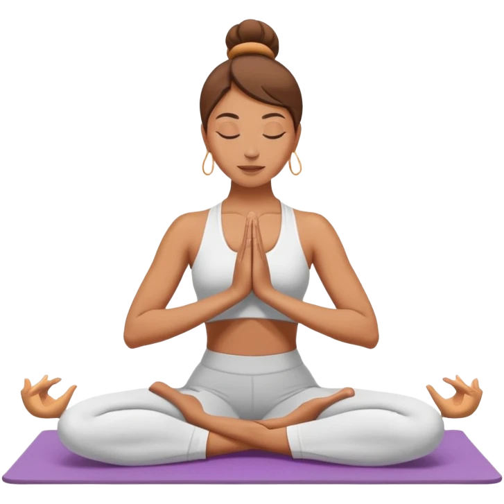 Una mujer haciendo yoga emoji