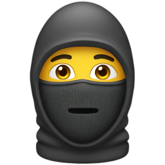 man with a balaclava emoji