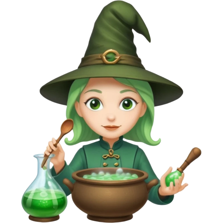 green witch cooking potion emoji