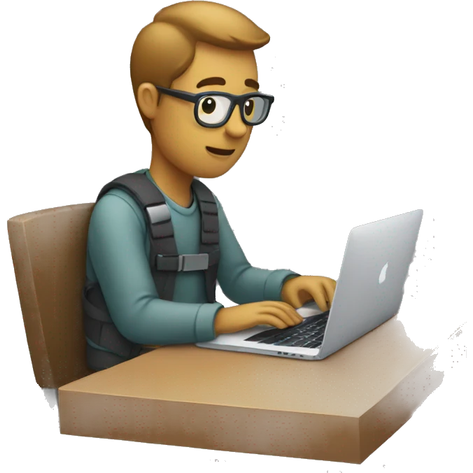 developer typing on macbook emoji