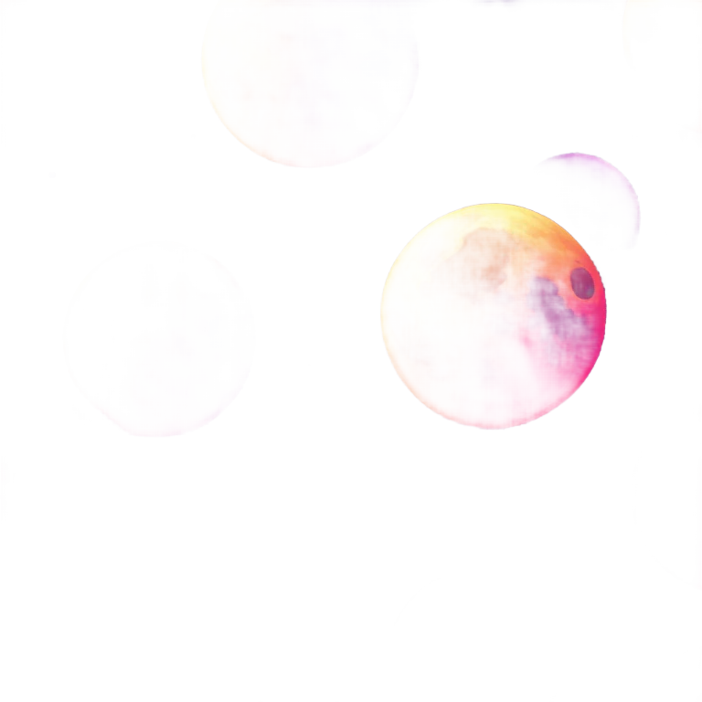 Neon rainbow moon  emoji