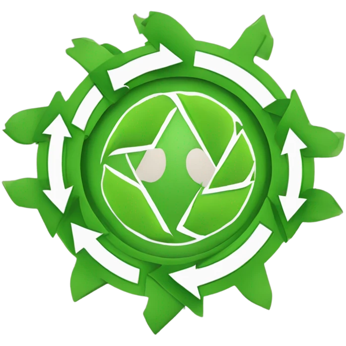 dollar sign in a recycle arrows emoji