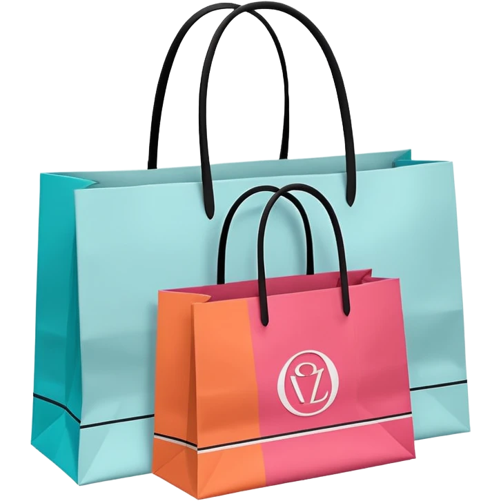 sephora and lululemon shopping bags emoji