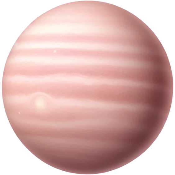 Pale pink planet with rings emoji
