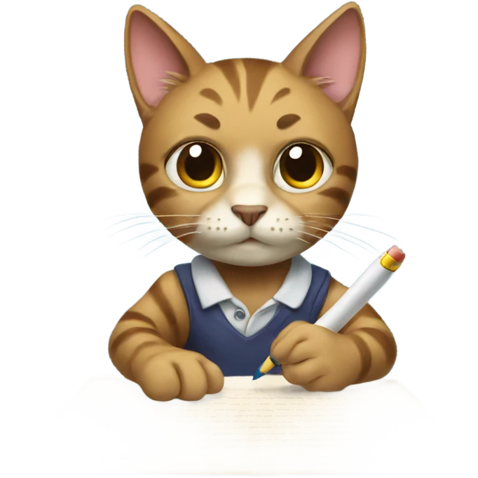 cat writing a letter emoji