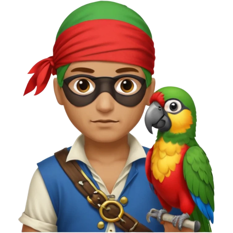 pirate and parrot emoji
