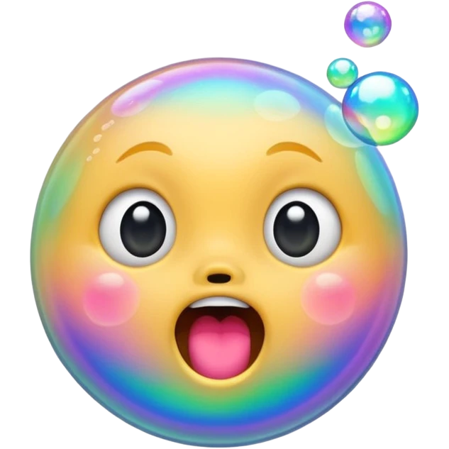 Bubbles coming out of mouth emoji