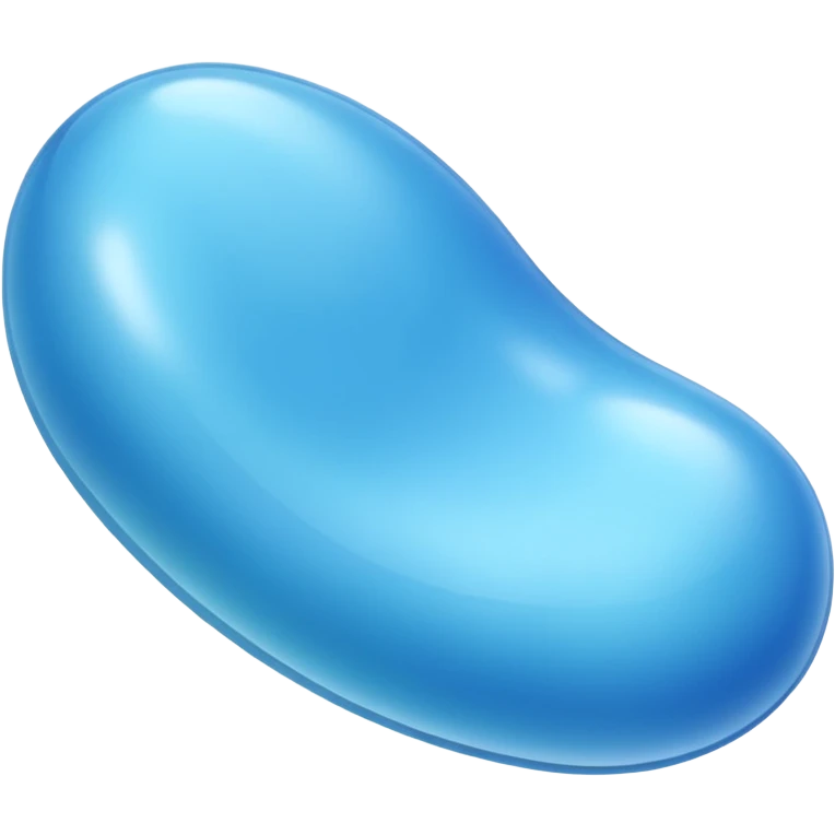blue jellybean emoji