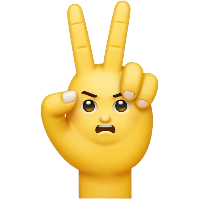 Emoji sticking up the middle finger emoji
