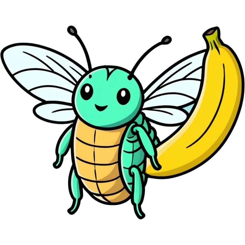 Cicada and banana  emoji