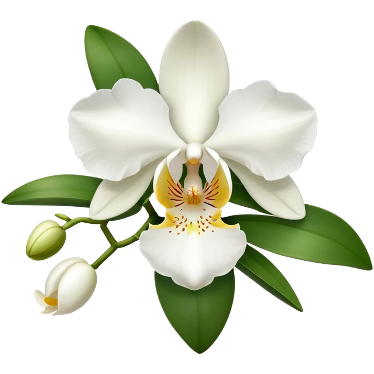 orchid with white flowers emoji