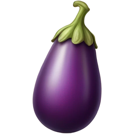 Eggplant in peach emoji