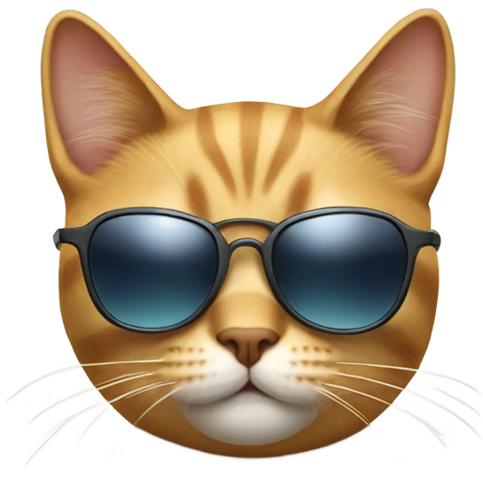 Cat with sunglasses emoji