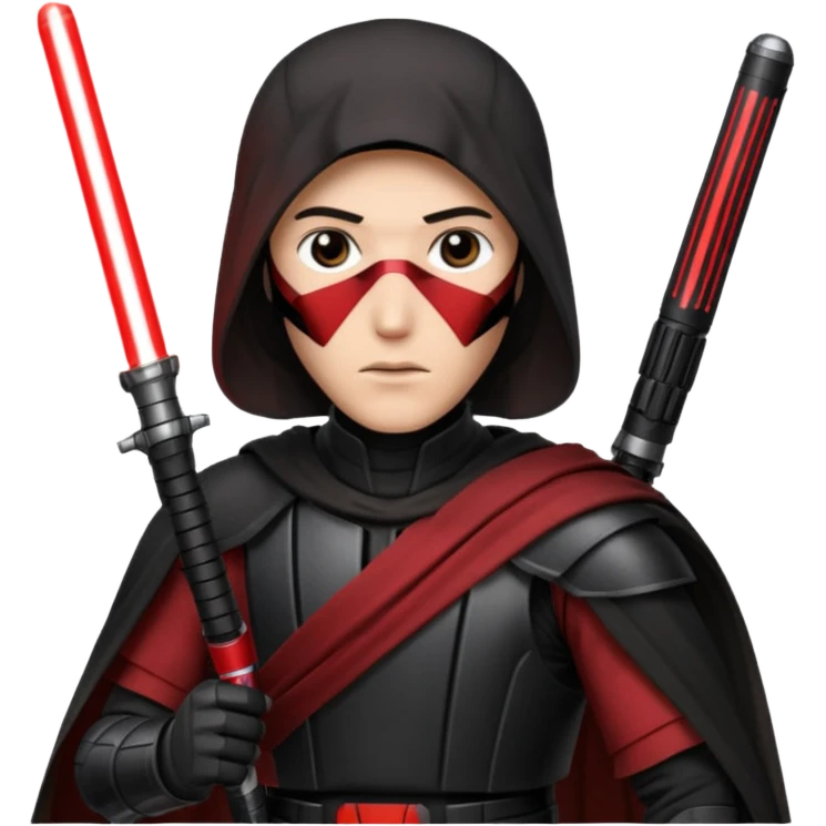 Darth Revan holding red lightsaber emoji