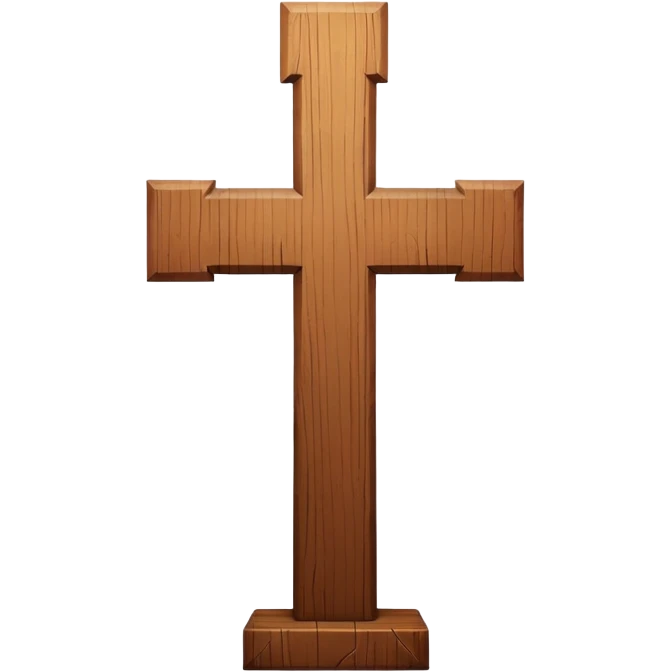 wooden christian cross emoji