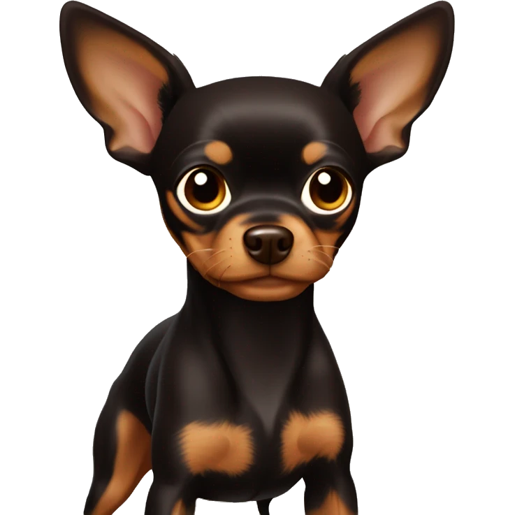 Russian toy terrier dark brown emoji