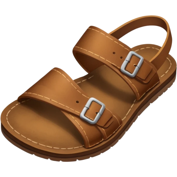 emoji de sandália papete marrom emoji